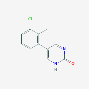 molecular formula C11H9ClN2O B1425156 5-(3-氯-2-甲基苯基)嘧啶-2-醇 CAS No. 1111109-06-8