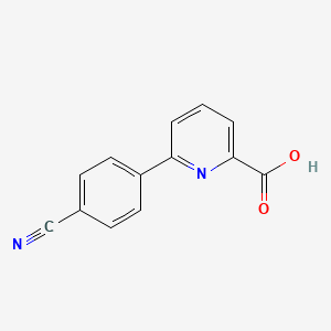 molecular formula C13H8N2O2 B1425157 6-(4-氰基苯基)吡啶-2-甲酸 CAS No. 1261929-53-6