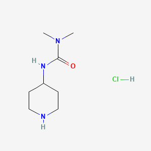 molecular formula C8H18ClN3O B1425161 1,1-二甲基-3-(哌啶-4-基)脲盐酸盐 CAS No. 1233955-06-0