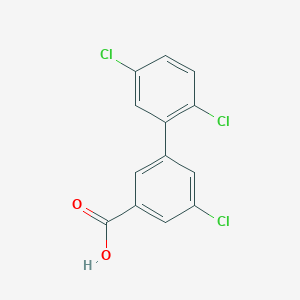 molecular formula C13H7Cl3O2 B1425164 5-氯-3-(2,5-二氯苯基)苯甲酸 CAS No. 748801-92-5