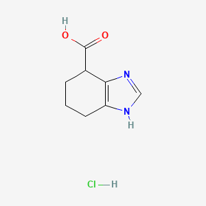 molecular formula C8H11ClN2O2 B1425166 4,5,6,7-四氢-1H-苯并[d]咪唑-7-甲酸盐酸盐 CAS No. 1297344-84-3