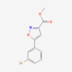 molecular formula C11H8BrNO3 B1425174 5-(3-溴苯基)异恶唑-3-甲酸甲酯 CAS No. 745078-74-4