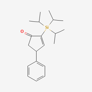 4-Phenyl-2-[tri(propan-2-yl)silyl]cyclopent-2-en-1-one