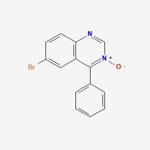 Quinazoline, 6-bromo-4-phenyl-, 3-oxide