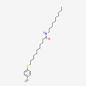 N-Decyl-11-[(4-hydroxyphenyl)sulfanyl]undecanamide