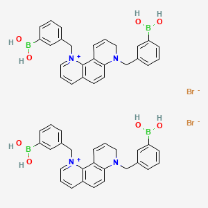 1,7-Bis[(3-boronophenyl)methyl]-7,8-dihydro-1,7-phenanthrolin-1-ium bromide (1/1)