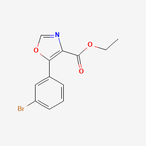 B1425186 5-(3-Bromo-phenyl)-oxazole-4-carboxylic acid ethyl ester CAS No. 885274-09-9