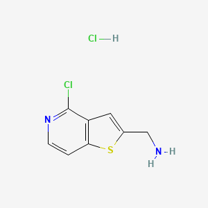 molecular formula C8H8Cl2N2S B1425188 盐酸（4-氯噻吩并[3,2-c]吡啶-2-基）甲胺 CAS No. 1187830-62-1