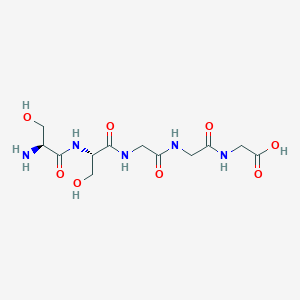 molecular formula C12H21N5O8 B14251902 L-Seryl-L-serylglycylglycylglycine CAS No. 370137-83-0