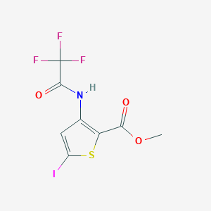 molecular formula C8H5F3INO3S B1425204 5-碘-3-(2,2,2-三氟乙酰胺)噻吩-2-甲酸甲酯 CAS No. 942589-44-8