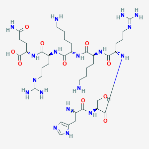 L-Histidyl-L-seryl-N~5~-(diaminomethylidene)-L-ornithyl-L-lysyl-L-lysyl-N~5~-(diaminomethylidene)-L-ornithyl-L-glutamine