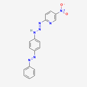 5-Nitro-2-[(1E)-3-{4-[(E)-phenyldiazenyl]phenyl}triaz-1-en-1-yl]pyridine