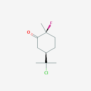 (2S,5R)-5-(2-Chloropropan-2-yl)-2-fluoro-2-methylcyclohexan-1-one