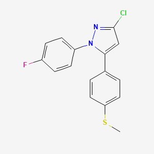 3-Chloro-1-(4-fluorophenyl)-5-[4-(methylsulfanyl)phenyl]-1H-pyrazole