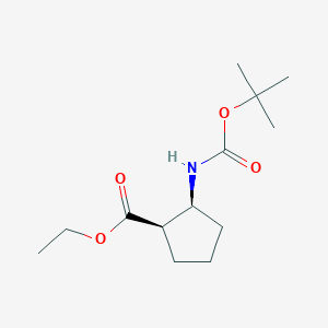 molecular formula C13H23NO4 B1425215 （1R、2S）-2-（叔丁氧羰基氨基）环戊烷甲酸乙酯 CAS No. 1140972-29-7