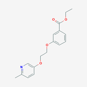 molecular formula C17H19NO4 B14252152 Ethyl 3-{2-[(6-methylpyridin-3-yl)oxy]ethoxy}benzoate CAS No. 445026-18-6