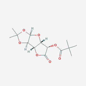 molecular formula C14H20O7 B1425225 1,2-O-异丙基-α-D-葡萄呋喃糖醛酸5-O-新戊酸6,3-内酯 CAS No. 78748-89-7
