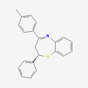 (2S)-4-(4-methylphenyl)-2-phenyl-2,3-dihydro-1,5-benzothiazepine