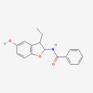 N-(3-Ethyl-5-hydroxy-2,3-dihydro-1-benzofuran-2-yl)benzamide