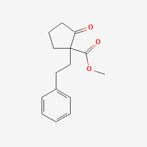 Cyclopentanecarboxylic acid, 2-oxo-1-(2-phenylethyl)-, methyl ester