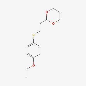 2-{2-[(4-Ethoxyphenyl)tellanyl]ethyl}-1,3-dioxane