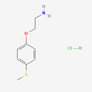 molecular formula C9H14ClNOS B1425234 盐酸(2-[4-(甲硫基)苯氧基]乙基)胺 CAS No. 1211477-99-4