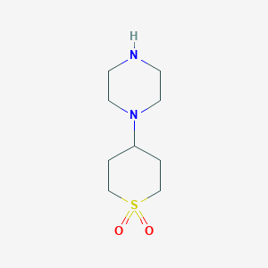 B1425235 1-(1,1-dioxidotetrahydro-2H-thiopyran-4-yl)piperazine CAS No. 914654-81-2