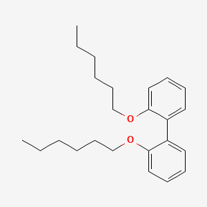 molecular formula C24H34O2 B14252351 2,2'-Bis(hexyloxy)-1,1'-biphenyl CAS No. 271797-57-0