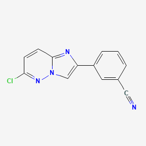 molecular formula C13H7ClN4 B1425236 3-(6-氯咪唑并[1,2-b]哒嗪-2-基)苯甲腈 CAS No. 1125406-99-6