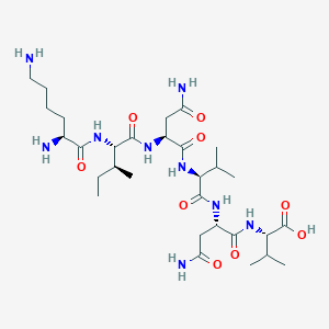 L-Lysyl-L-isoleucyl-L-asparaginyl-L-valyl-L-asparaginyl-L-valine