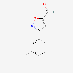B1425239 3-(3,4-Dimethylphenyl)isoxazole-5-carbaldehyde CAS No. 885273-72-3