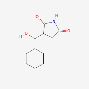 molecular formula C11H17NO3 B14252409 3-[Cyclohexyl(hydroxy)methyl]pyrrolidine-2,5-dione CAS No. 259219-02-8