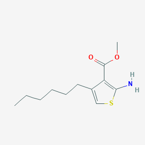 3-Thiophenecarboxylic acid, 2-amino-4-hexyl-, methyl ester