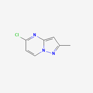 molecular formula C7H6ClN3 B1425245 5-Chloro-2-methylpyrazolo[1,5-a]pyrimidine CAS No. 189116-36-7