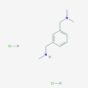 molecular formula C11H20Cl2N2 B1425246 {3-[(Dimethylamino)methyl]benzyl}methylamine dihydrochloride CAS No. 1185149-23-8