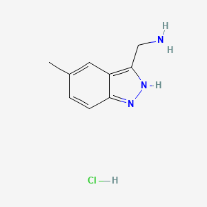 molecular formula C9H12ClN3 B1425248 [(5-Methyl-1H-indazol-3-yl)methyl]amine hydrochloride CAS No. 1269225-31-1