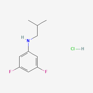 molecular formula C10H14ClF2N B1425250 3,5-difluoro-N-(2-methylpropyl)aniline hydrochloride CAS No. 1221725-97-8