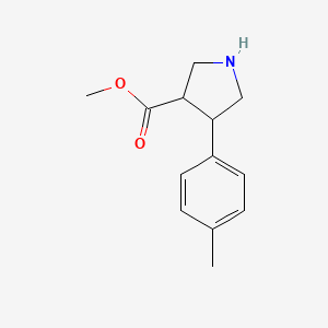 molecular formula C13H17NO2 B1425258 Methyl 4-(p-tolyl)pyrrolidine-3-carboxylate CAS No. 1394839-78-1