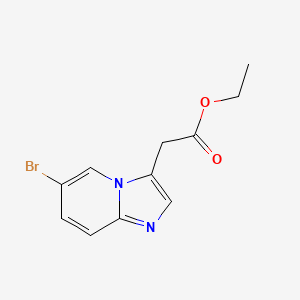 molecular formula C11H11BrN2O2 B1425259 Ethyl 2-(6-bromoimidazo[1,2-a]pyridin-3-yl)acetate CAS No. 603311-76-8