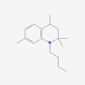 molecular formula C17H27N B14252616 1-Butyl-2,2,4,7-tetramethyl-1,2,3,4-tetrahydroquinoline CAS No. 400765-31-3