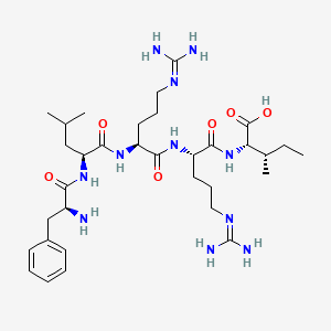 L-Phenylalanyl-L-leucyl-N~5~-(diaminomethylidene)-L-ornithyl-N~5~-(diaminomethylidene)-L-ornithyl-L-isoleucine