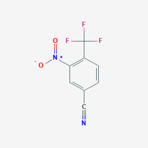 molecular formula C8H3F3N2O2 B1425306 3-Nitro-4-(trifluoromethyl)benzonitrile CAS No. 1227489-72-6