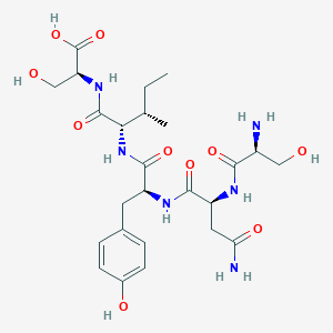 molecular formula C25H38N6O10 B14253075 H-Ser-Asn-Tyr-Ile-Ser-OH CAS No. 251325-00-5