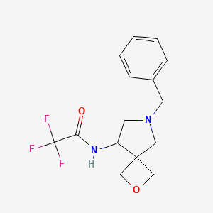 Acetamide, 2,2,2-trifluoro-N-[6-(phenylmethyl)-2-oxa-6-azaspiro[3.4]oct-8-yl]-