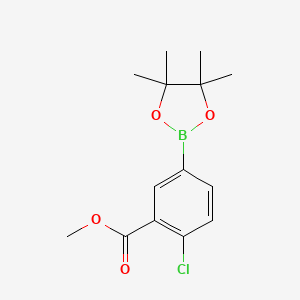 molecular formula C14H18BClO4 B1425311 2-氯-5-(4,4,5,5-四甲基-1,3,2-二氧杂硼烷-2-基)苯甲酸甲酯 CAS No. 625470-33-9