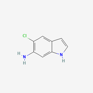 molecular formula C8H7ClN2 B1425314 5-氯-1H-吲哚-6-胺 CAS No. 873055-23-3