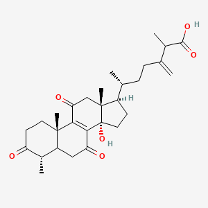 (4alpha)-14-Hydroxy-4-methyl-3,7,11-trioxoergosta-8,24(28)-dien-26-oic acid