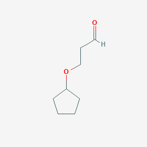 molecular formula C8H14O2 B1425316 3-(环戊氧基)丙醛 CAS No. 1339379-84-8