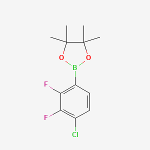 molecular formula C12H14BClF2O2 B1425318 2-(4-Chloro-2,3-difluorophenyl)-4,4,5,5-tetramethyl-1,3,2-dioxaborolane CAS No. 1116681-98-1