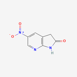 molecular formula C7H5N3O3 B1425319 5-硝基-1H-吡咯并[2,3-b]吡啶-2(3H)-酮 CAS No. 43103-81-7